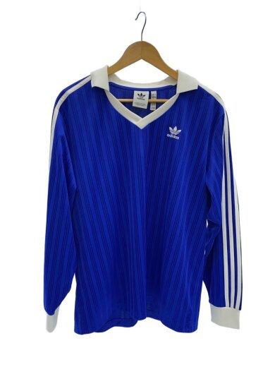 商品画像：ポロシャツ/XL/ポリエステル/BLU/ストライプ/IX5227/PIQUE SOCCER LONGSLEEVE 1