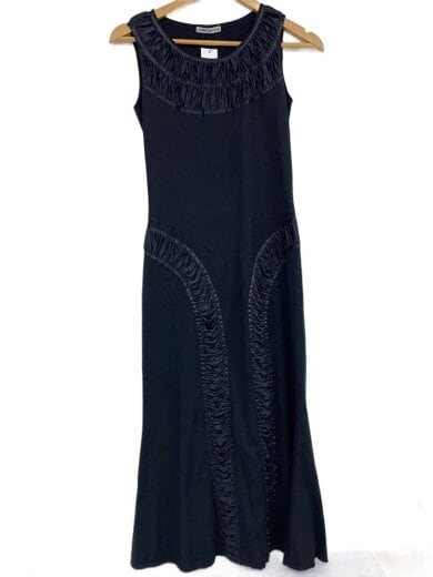画像：ISSEY MIYAKEノースリーブワンピース/1/コットン/BLK/IM51JH0341