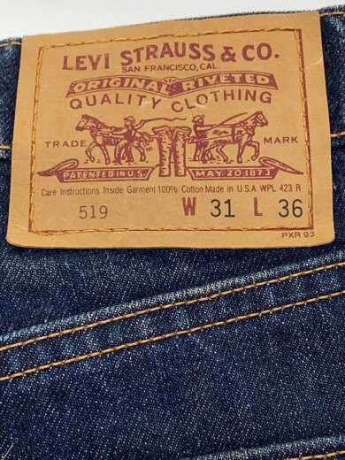 画像：Levi’sストレートパンツ/31/コットン/IDG/無地/519-1197/米国製/90S4