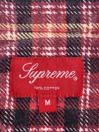 商品画像：長袖シャツ/M/コットン/RED/チェック 3