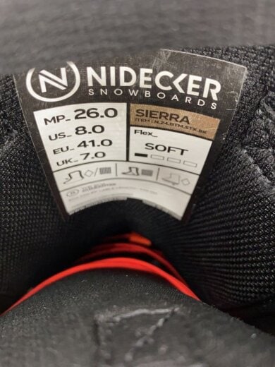 商品画像：NIDECKER/スノーボードブーツ/26cm/クイックレーシング/BLK 6