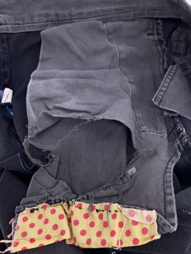 商品画像：ストレートパンツ/34/コットン/BLK/無地/状態考慮 7