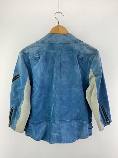 商品画像：シングルライダースジャケット/2/豚革/BLU/無地/945-71GJ179-1 2