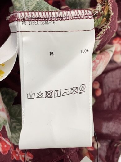 商品画像：7分袖ワンピース/--/コットン/RED/総柄/A2123// 4