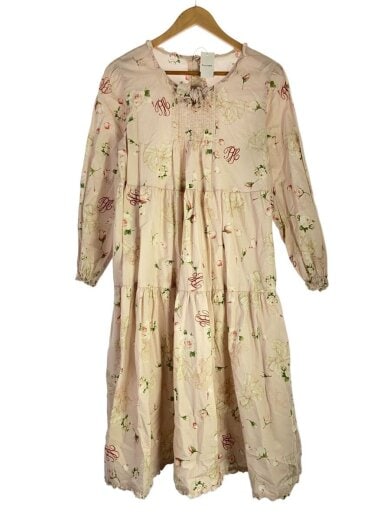 商品画像：7分袖ワンピース/--/コットン/PNK/総柄/a2121fa-003// 1