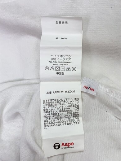 商品画像：Tシャツ/S/コットン/WHT/AAPTEM1453XXM 4