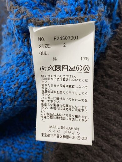 商品画像：ニット・セーター(厚手)/2/コットン/BLU/総柄/F24S07001// 4
