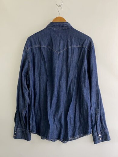 商品画像：長袖シャツ/XL/コットン/BLU/無地/85744-0000// 2