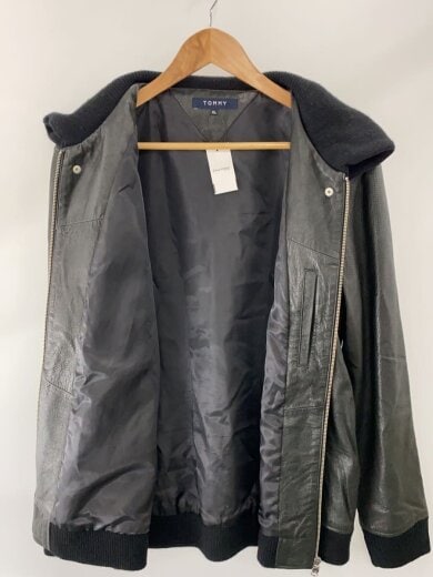 商品画像：レザージャケット・ブルゾン/XL/豚革/BLK/無地// 3