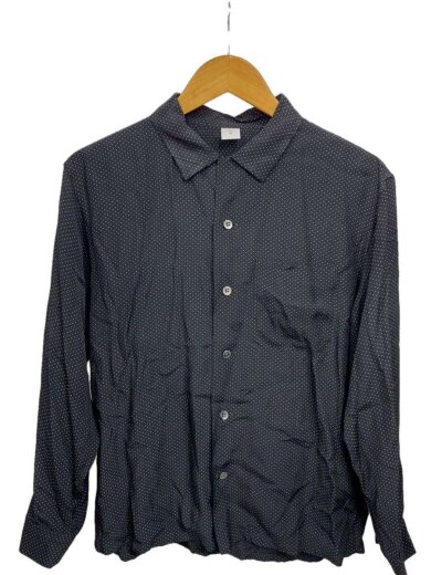 商品画像：FRONT 11201/長袖シャツ/S/レーヨン/BLK/ドット 1