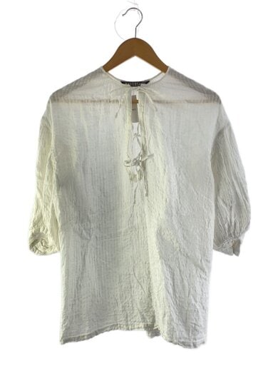 商品画像：長袖ブラウス/1/レーヨン/WHT/無地/622004 1