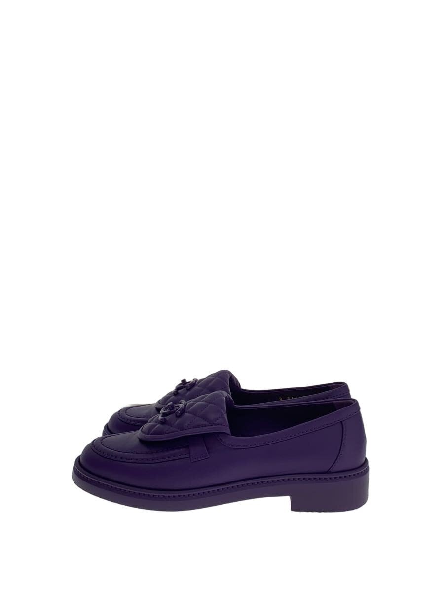 CHANEL / MOCCASINS/マトラッセ/ココマーク/ローファー/38/PUP/G45474