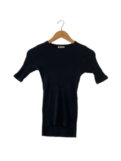 商品画像：GIZA HIGH GAUGE RIB KNIT TEE/0/コットン/BLK/A00T02HR// 1