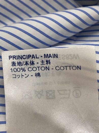 商品画像：長袖シャツ/S/コットン/BLU/ストライプ 5