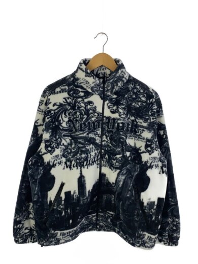 商品画像：フリースジャケット/M/ポリエステル/BLK/総柄 1
