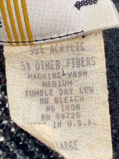 商品画像：USA製/ニット・セーター(厚手)/L/アクリル/BLK/総柄 4