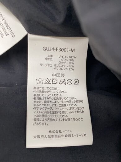 商品画像：ダウンベスト/L/ナイロン/BLK/GUJ4-F3001-M 4