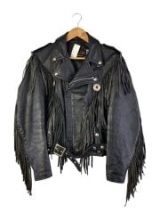 DUROJAC/USA製/レザージャケット・ブルゾン/38/レザー/BLK