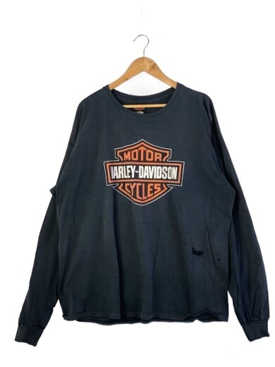 商品画像：長袖Tシャツ/XXL/コットン/BLK 1