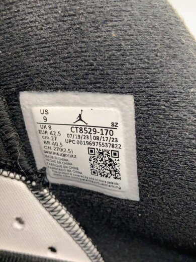 商品画像：AIR JORDAN 6 RETRO_エアジョーダン 6 レトロ/27cm/WHT 5