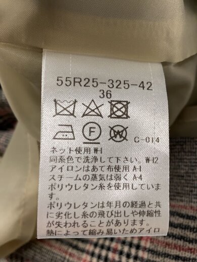 商品画像：スカート/36/ポリエステル/GRY/チェック/55R25-325-42// 5