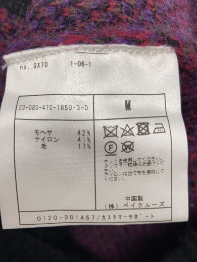 商品画像：ニット・セーター(薄手)/M/モヘア/PUP/チェック/23-080-470-1850-3-0// 4