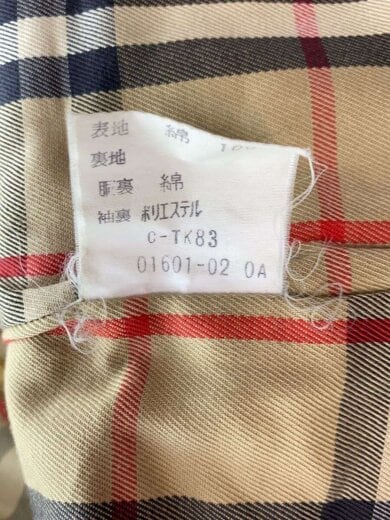 商品画像：90s/三陽期/トレンチコート/--/コットン/BEG/無地 4