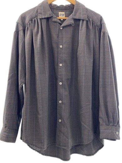 商品画像：長袖シャツ/M/ウール/GRY/チェック 1