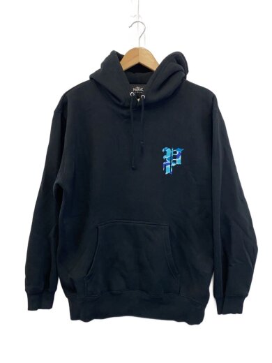 商品画像：パーカー/L/裏起毛/BLK/プリント/34752K-LR 1