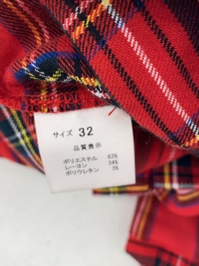 商品画像：666 ORIGINAL CLOTHING/ボトム/32/ポリエステル/RED/チェック 5