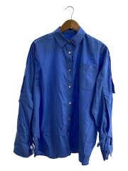 23SS/リボンスリーブシャツ/FREE/コットン/ブルー/21231315803