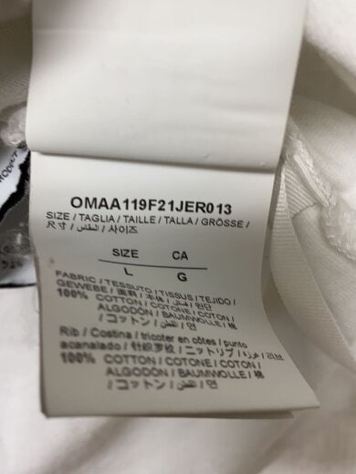商品画像：Tシャツ/L/コットン/WHT/OMAA119F21JER013 4