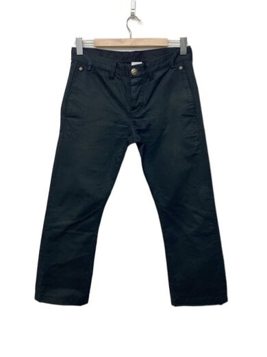 商品画像：クロスボール/レザー切替フレアチノトラウザー/ボトム/31/コットン/BLK/裾上げ擦れ有 1