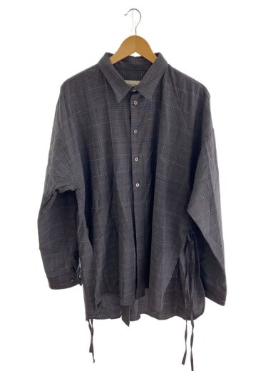 商品画像：VENTS LOOSE SHIRT/FREE/ウール/GRY/チェック/1810002 1