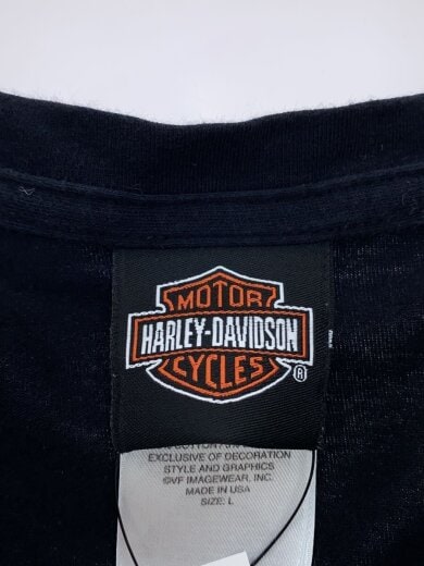 商品画像：ガールプリントラインストーンTシャツ/L/コットン/BLK/プリント 3