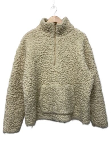 商品画像：ボアハーフジップトップス/L/アクリル/IVO/無地/ERL05-T022-T030 1