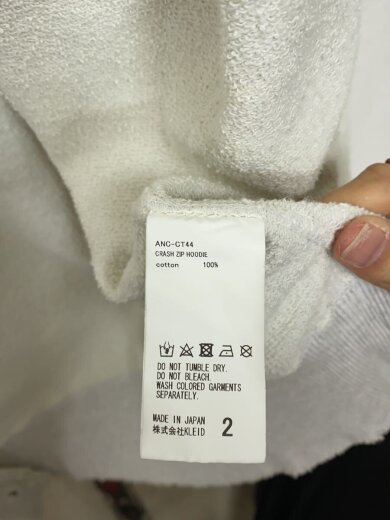 商品画像：24AW/CRASH ZIP HOODIE/ジップパーカー/2/コットン/GRY/ANC-CT44 5