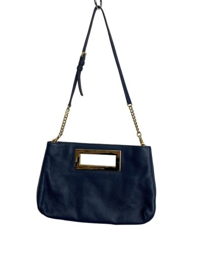 商品画像：ショルダーバッグ/レザー/NVY 1