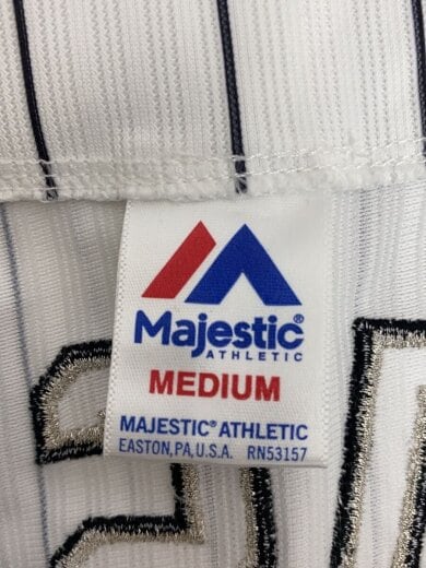 商品画像：半袖シャツ/M/ポリエステル/WHT/ストライプ 3