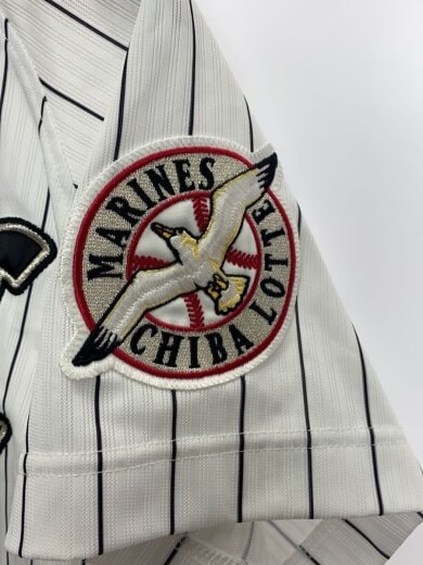 商品画像：半袖シャツ/M/ポリエステル/WHT/ストライプ 4