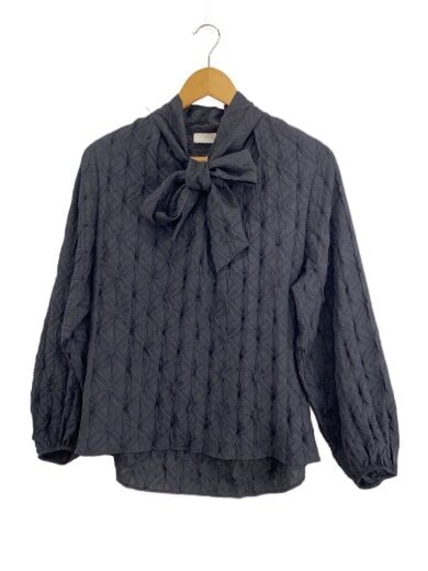 商品画像：長袖ブラウス/36/ポリエステル/BLK/無地/11-01-41-01008 1