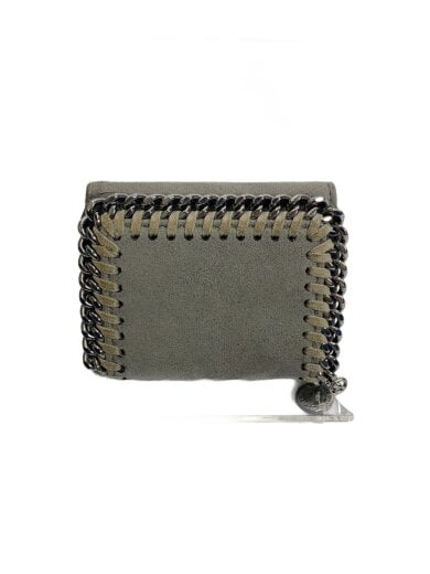 商品画像：3つ折り財布/レザー/GRY/レディース 1