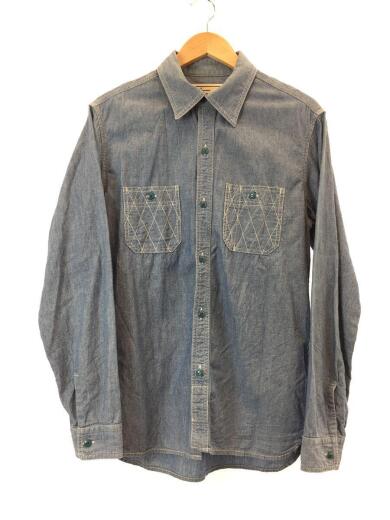 画像：Schott長袖シャツ/L/コットン/IDG/無地/31150031