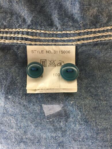 画像：Schott長袖シャツ/L/コットン/IDG/無地/31150035