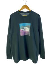 L/S DIGITAL LOGO TEE_ロングスリーブデジタルロゴティー/XL/コットン/BLK/プリント