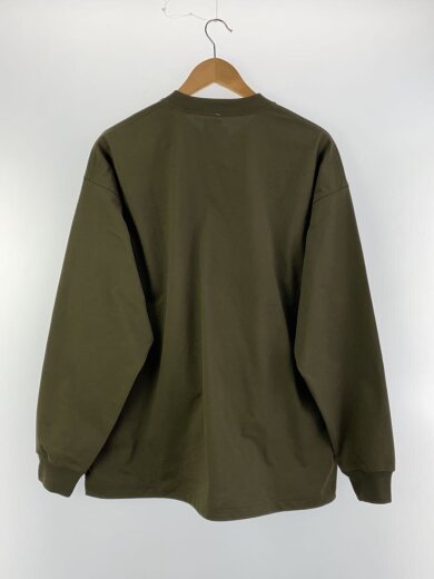 商品画像：長袖Tシャツ/L/ポリエステル/KHK/無地/BE-31025W 2