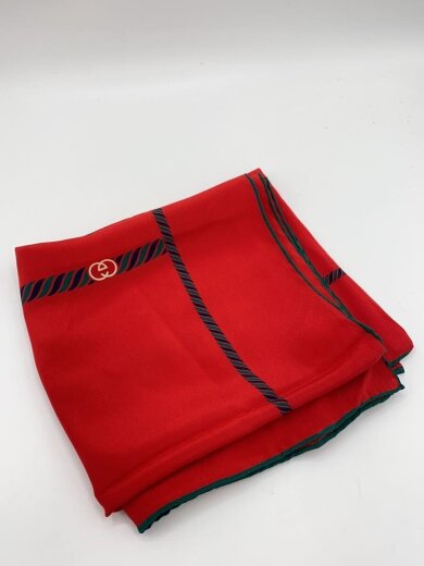 商品画像：スカーフ/シルク/RED/無地/メンズ 3