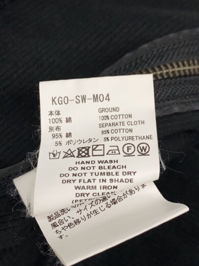 商品画像：ジップスウェット/3/コットン/BLK/KGO-SW-M04// 4