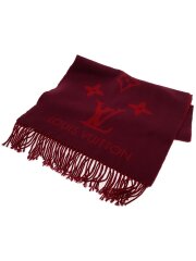 エシャルプ・レイキャビック_モノグラム_RED/カシミア/RED/総柄/レディース