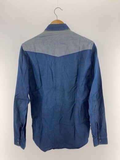 商品画像：襟汚れ有/色褪せ有/長袖シャツ/38/コットン/BLU/327390 TGB21// 2